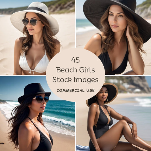 Summer Girls Stock Images, Social Media Marketing Images, Lifestyle Photos, Commercial Use Stock Images, Travel Stock Photos, Women Beach