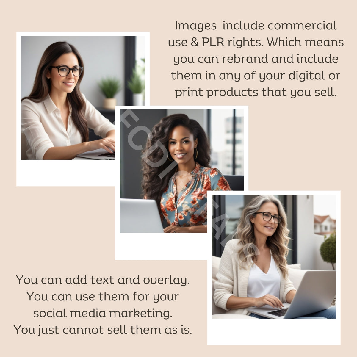 Girl Boss Stock Images, Business Women Photos with Commerical Use Rights, Digital Markrting Business, Printables, Female Clipart