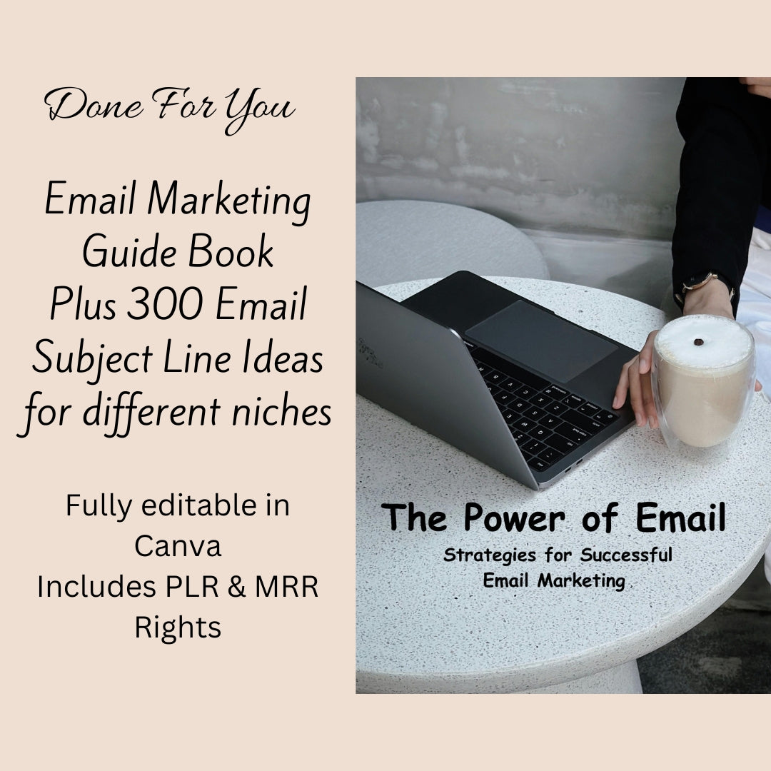Email Marketing Guide with Master Resell Rights, Email Marketing Ebook, Editable Canva Template Ebook, Done for You Guide, PLR and MRR