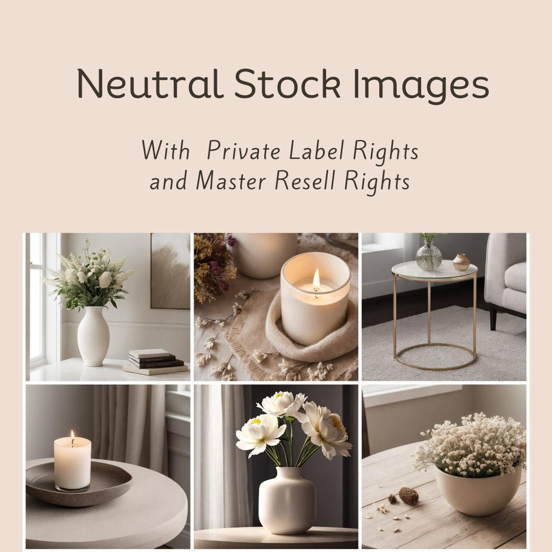 Neutral Stock Photos, Master Resell Rights, Neutral Aesthetic Images, Stock Photography Bundle. PLR and MRR Photos, Lifestyle Stock Images