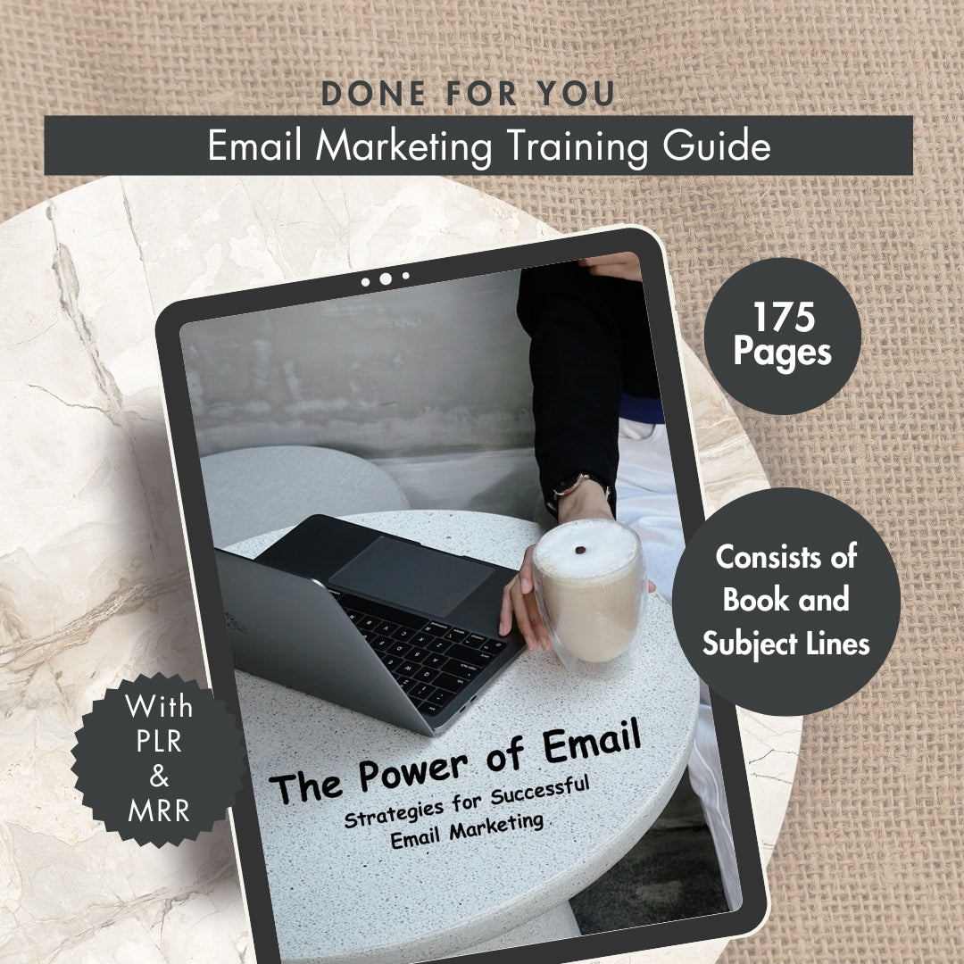 Email Marketing Guide with Master Resell Rights, Email Marketing Ebook, Editable Canva Template Ebook, Done for You Guide, PLR and MRR