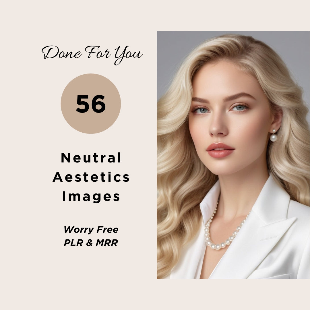 56 White Aesthetic Stock Images with Master Resell Rights, Elegant White Pearl Stock Photos, Faceless Digital Marketing, Done For You
