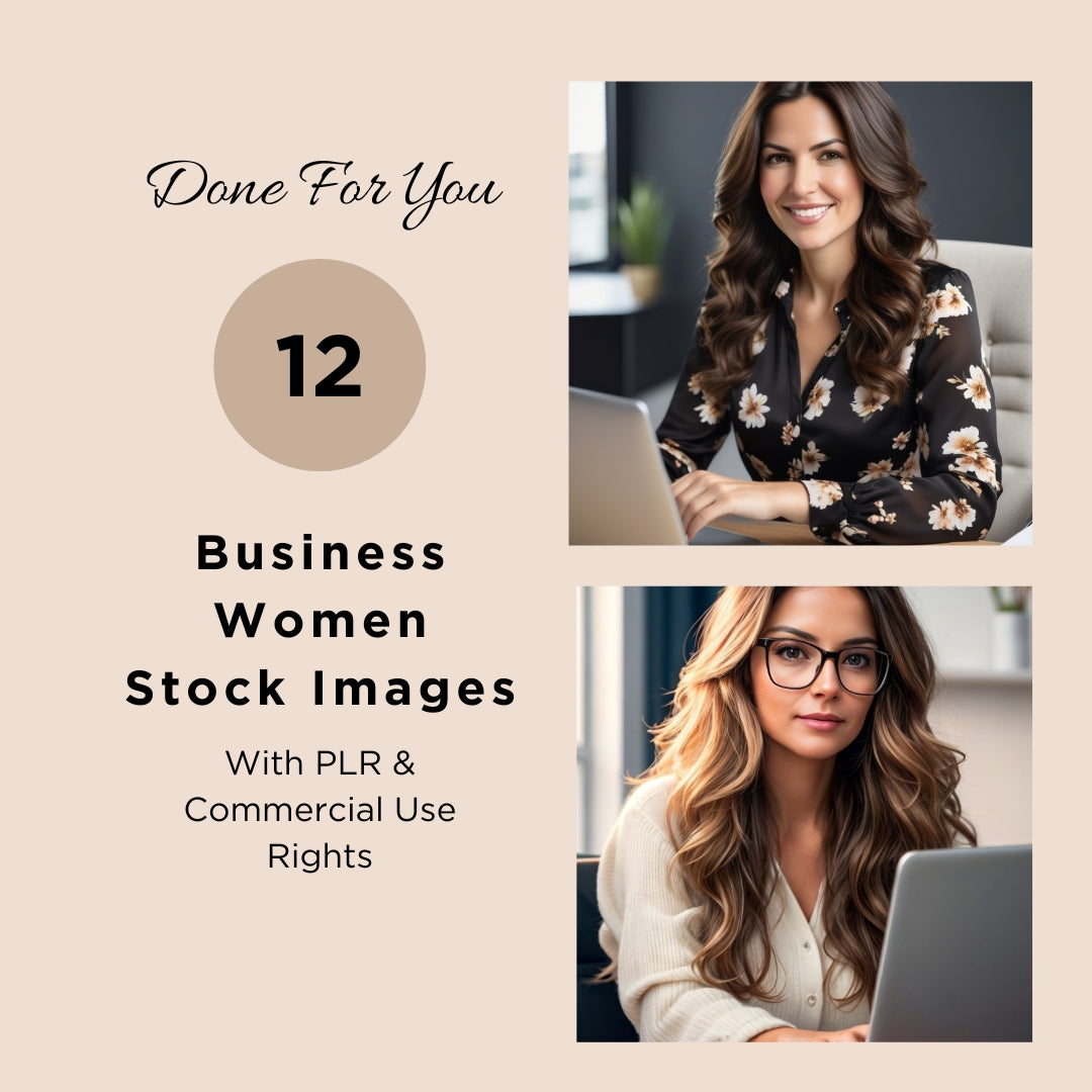 Girl Boss Stock Images, Business Women Photos with Commerical Use Rights, Done For You PLR Products