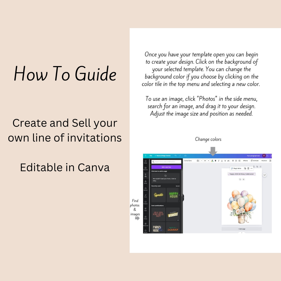 How to Guide Book for Creating and Selling Digital Invitations