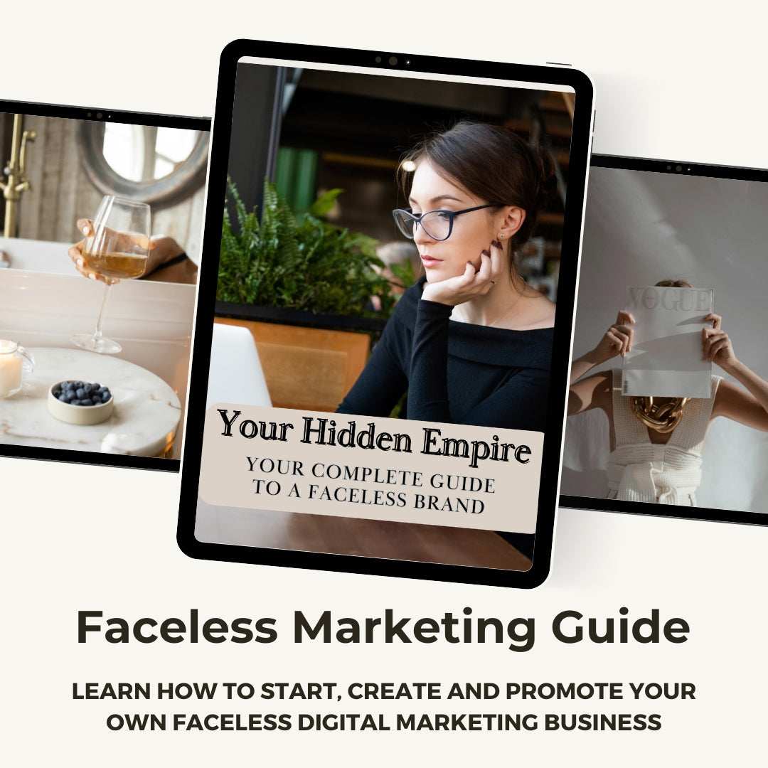 Faceless Marketing Ebook, Your Hidden Empire Faceless Marketing Guide, Done For You Digital Product