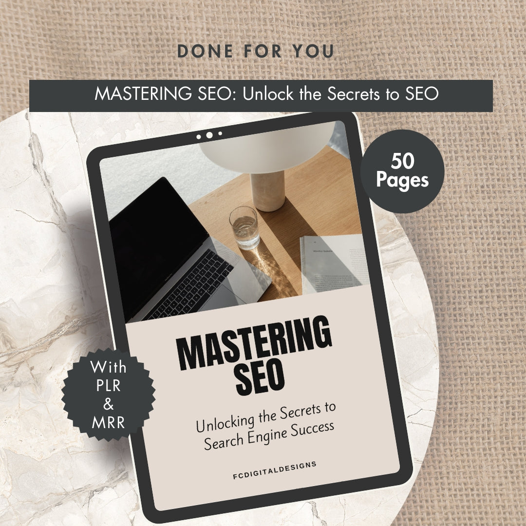 SEO EBook Guide with Master Resell Rights, SEO Optimization Tool, Digiital Ebook, Digital Marketing