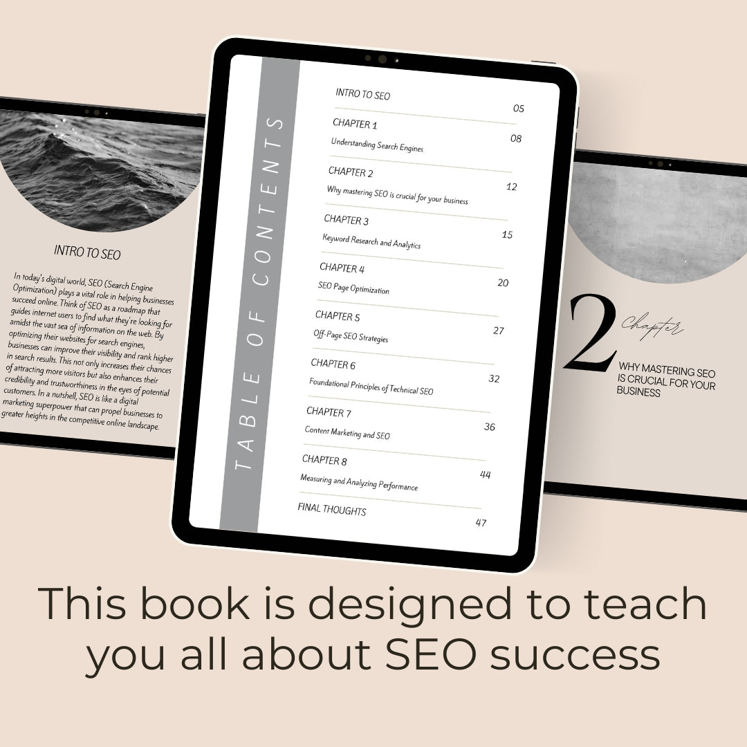 Seo EBook with Master Resell Rights, SEO Optimization Tool, How To Guide, SEO Roadmap, Done for You Ebook, PLR Products