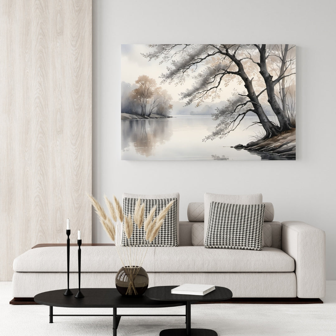 Tranquil Mist Nature Wall Art with Commercial License