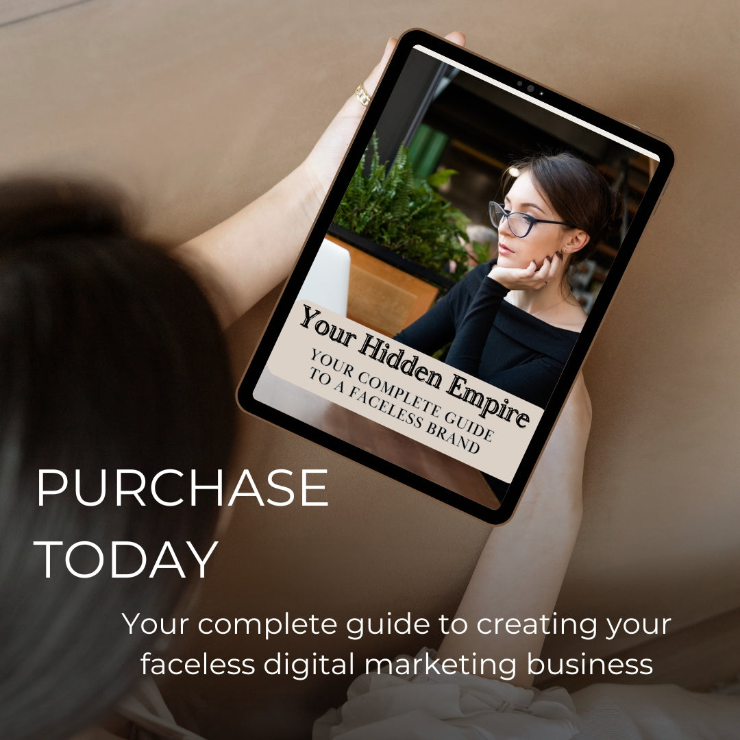 Your Hidden Empire Ebook, Faceless Marketing Guide, Done For You Ebook, Faceless Digital Marketing Guide with Master Resell Rights